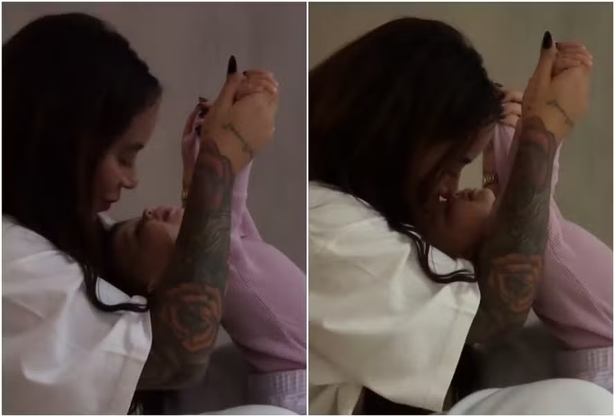 Amanda Kimberlly compartilha momento fofo de Rafaella, irmã de Neymar, com a sobrinha Helena