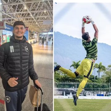 Bruninho Samudio viaja para a Europa pela 1ª vez para jogar pelo Botafogo: ‘Valeu todo o esforço’