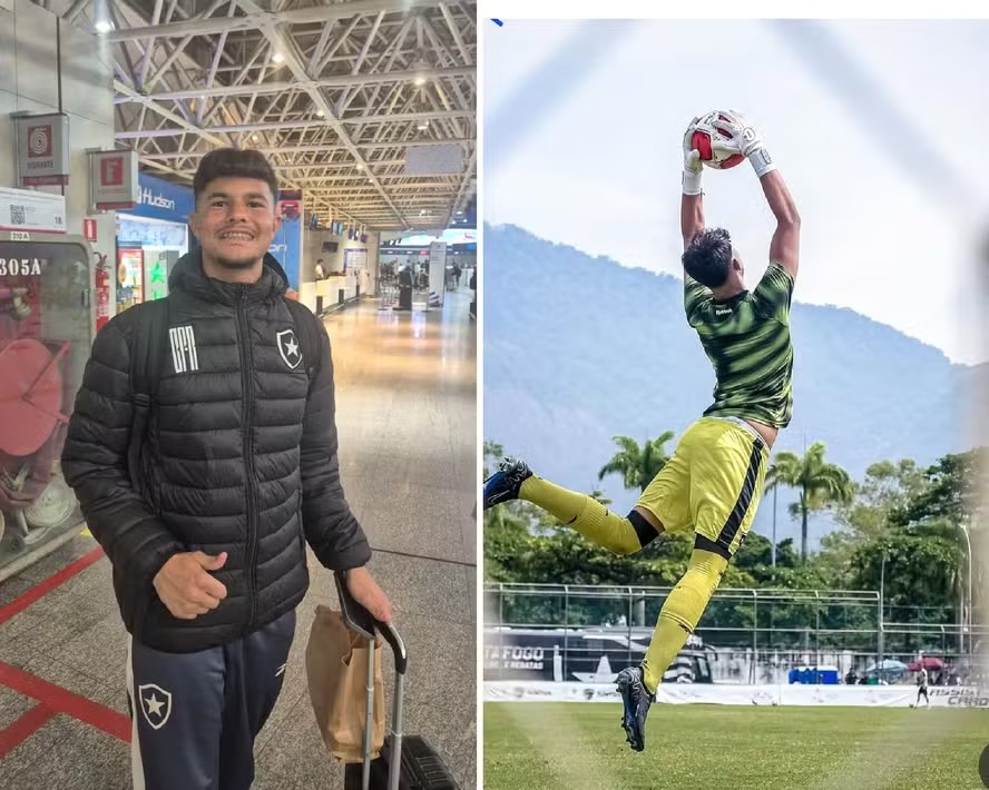 Bruninho Samudio viaja para a Europa pela 1ª vez para jogar pelo Botafogo: ‘Valeu todo o esforço’