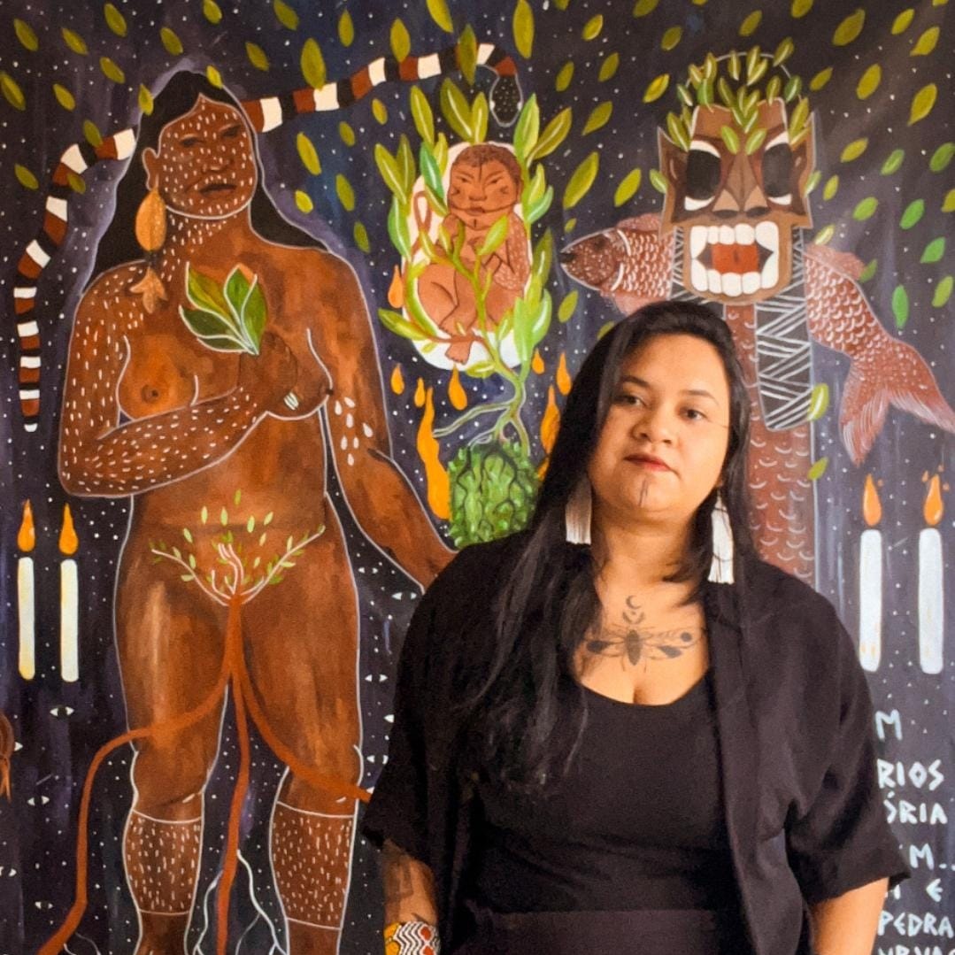 52 metros: maior mural já feito em Salvador será pintado pela artista indígena Yacunã Tuxá