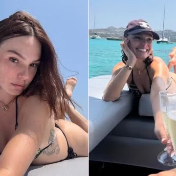 Isis Valverde posa toda linda de biquíni em lua de mel com Marcus Buaiz na Itália