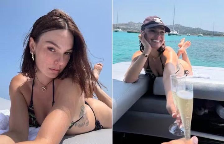 Isis Valverde posa toda linda de biquíni em lua de mel com Marcus Buaiz na Itália
