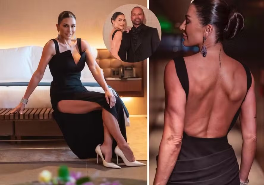 Namorada de ‘Neymar Pai’, ‘Neydrasta’ capricha no look para o leilão beneficente