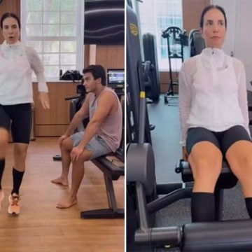 Marcelo Sangalo faz aparição rara durante treino da mãe Ivete; confira