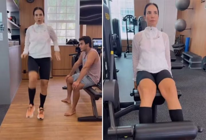 Marcelo Sangalo faz aparição rara durante treino da mãe Ivete; confira