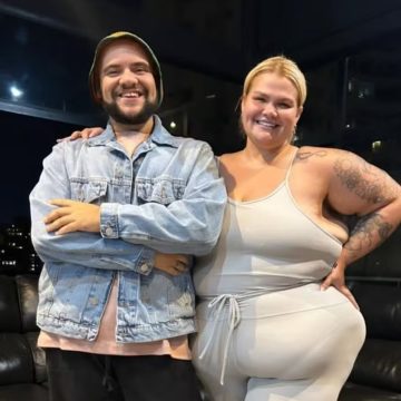 Thais Carla e Gominho malham juntos após perderem 95kg