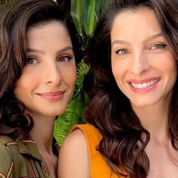 Giselle e Michelle Batista, irmãs gêmeas, brincam com boato de que são a mesma pessoa