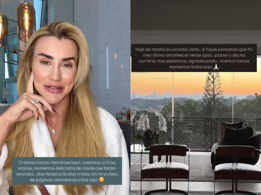 Ana Paula Siebert se despede de apartamento após 11 anos e vai para casa provisória
