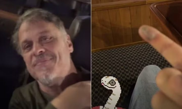 Guilherme Fontes curte cinema com a filha e mostra dedo após picada de jararaca
