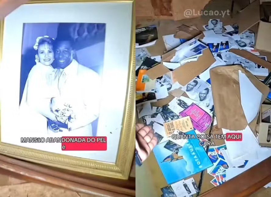 Influenciador entra em mansão de Pelé e revela cenário de abandono; veja fotos