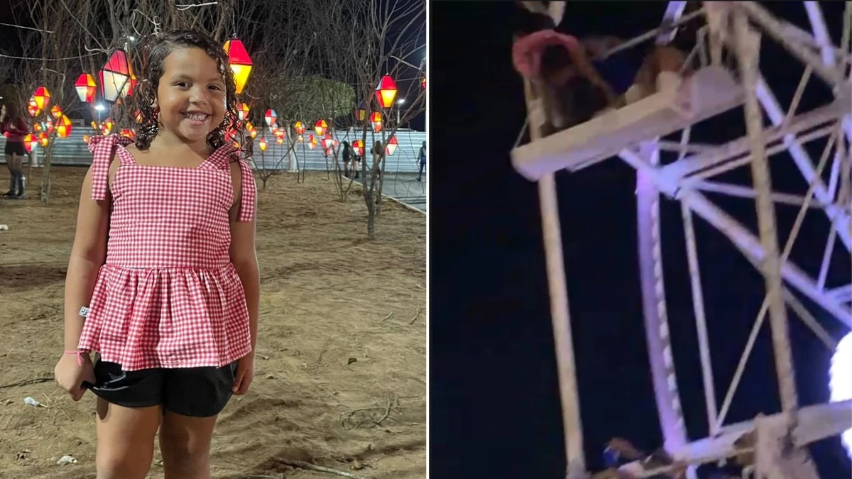Menina de 5 anos cai de roda gigante na Bahia, e mãe relata desespero: ‘Corri para tentar segurar’