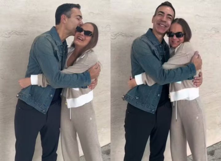 Cesar Tralli sai de férias e celebra dias em família com Rafa Justus