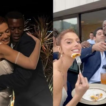 Ator padrinho de Giovanna Lancellotti e Gabriel David compartilha fotos inéditas de casamento no Cristo