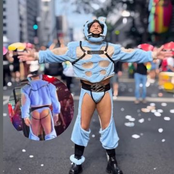 Carmo Dalla Vecchia rebate críticas por ficar com bumbum de fora na Parada Gay