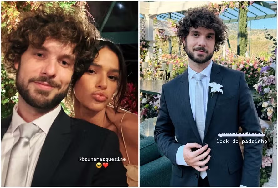 Bruna Marquezine reencontra ex-crush em casamento de Giovanna Lancellotti