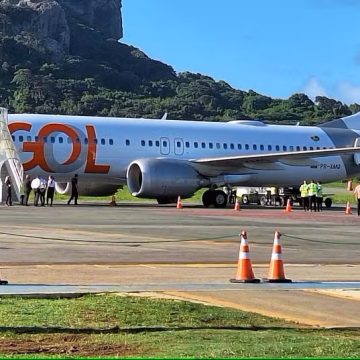 Afundamento no pátio do aeroporto de Noronha prende avião da Gol; é o segundo caso em uma semana