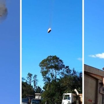 Balão despenca no extremo sul de Santa Catarina; oito mortes são confirmadas