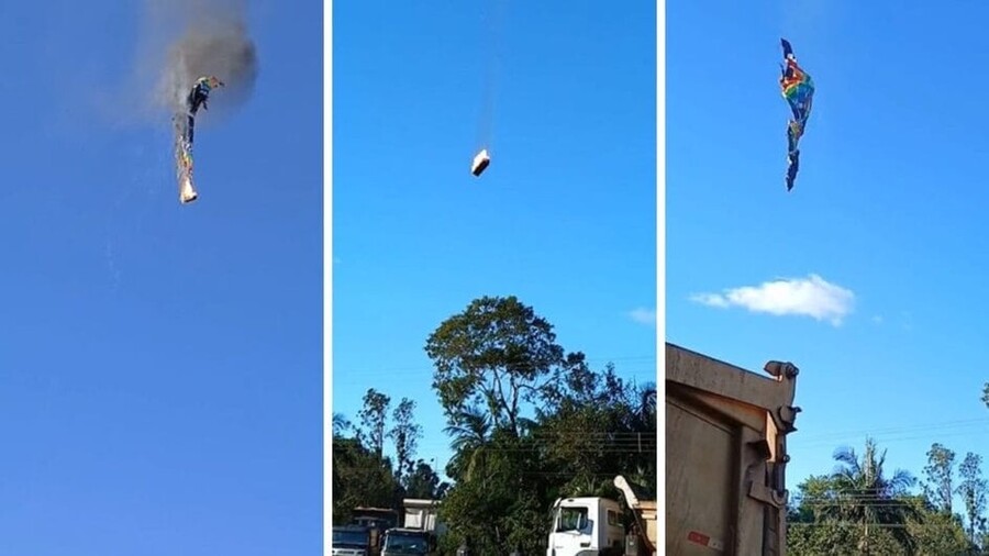 Balão despenca no extremo sul de Santa Catarina; oito mortes são confirmadas
