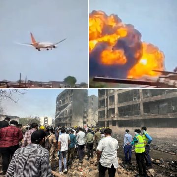 Avião com 242 pessoas cai em área residencial na Índia; resgate busca vítimas entre destroços