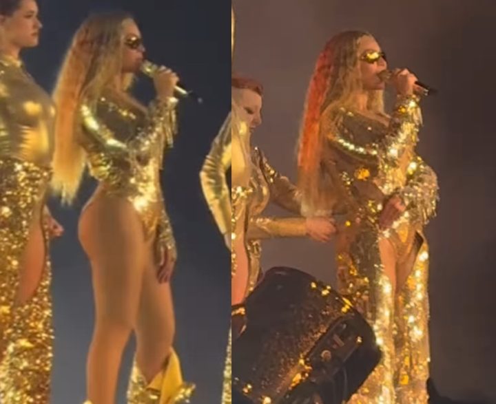 Calça de Beyoncé cai durante show e cantora tenta disfarçar; veja vídeo