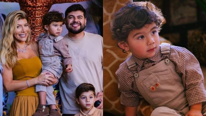 Cantor Cristiano e a esposa comemoram 2 anos do filho com festa temática