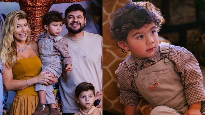 Cantor Cristiano e a esposa comemoram 2 anos do filho com festa temática