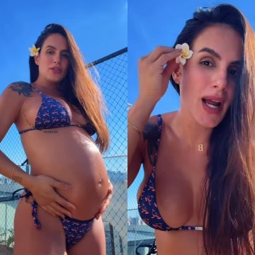Carol Peixinho fala sobre relação com o sol durante gravidez: ‘Sou muito mais feliz’