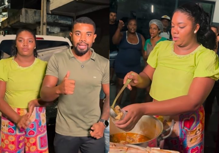 Ex-BBB Davi Brito inicia ação social e distribui comida nas ruas de Salvador