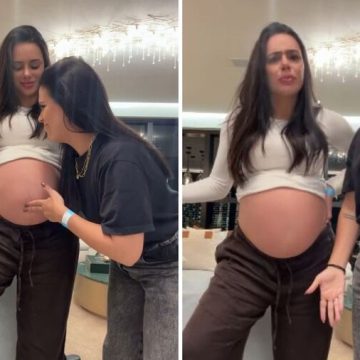 Grávida, Bruna Biancardi diverte seguidores ao brincar sobre o nascimento da segunda filha: ‘Na sua hora, Mel’