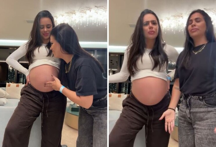 Grávida, Bruna Biancardi diverte seguidores ao brincar sobre o nascimento da segunda filha: ‘Na sua hora, Mel’