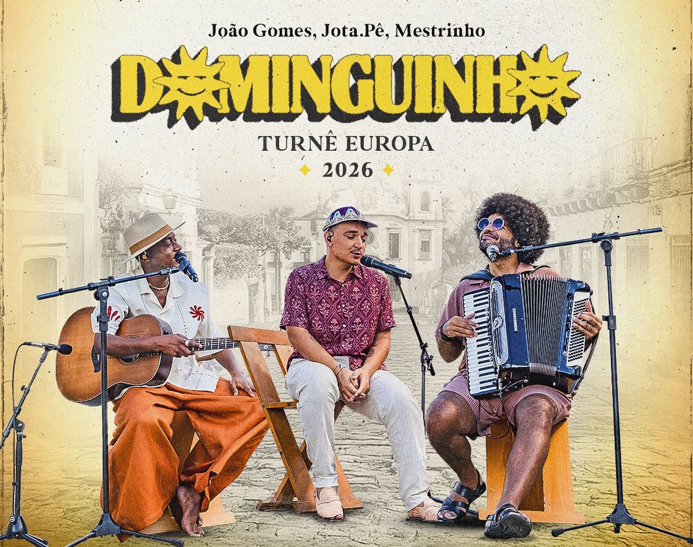 Projeto “Dominguinho”, de João Gomes, Jota.Pê e Mestrinho ganha turnê na Europa