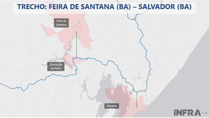 Governo Federal assume projeto de ferrovia entre Salvador e Feira de Santana