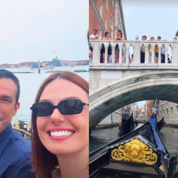 Em lua de mel na Itália, Isis Valverde e Marcus Buaiz vivem momento inusitado no Canal de Veneza