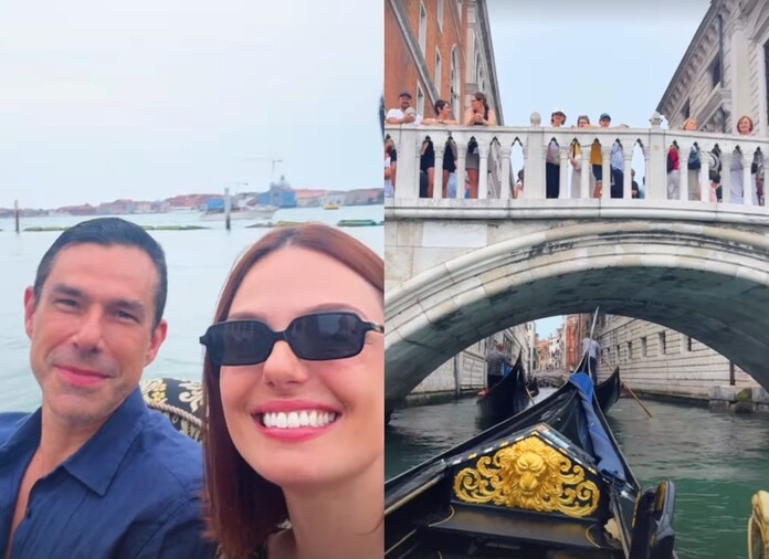 Em lua de mel na Itália, Isis Valverde e Marcus Buaiz vivem momento inusitado no Canal de Veneza