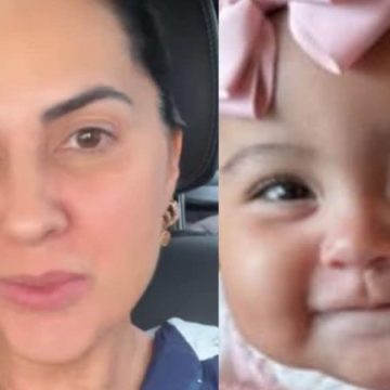Filha de Graciele Lacerda, Clara encanta ao posar com look de crochê