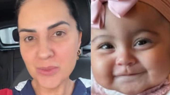 Filha de Graciele Lacerda, Clara encanta ao posar com look de crochê