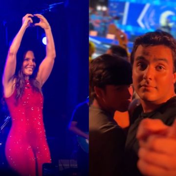 Com Marcelinho na plateia, Ivete Sangalo faz show exclusivo em Praia do Forte