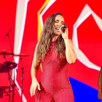 Com Marcelinho na plateia, Ivete Sangalo faz show exclusivo em Praia do Forte