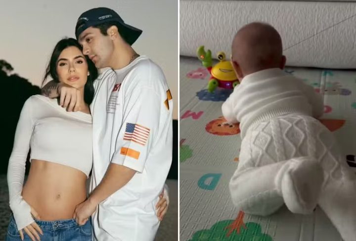 Jade Magalhães fala sobre filha com Luan Santana em vídeo fofo: ‘Andando muito’