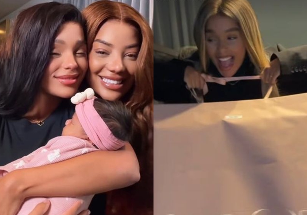 Ludmilla presenteia Brunna Gonçalves com bolsa de R$ 26 mil no Dia dos Namorados