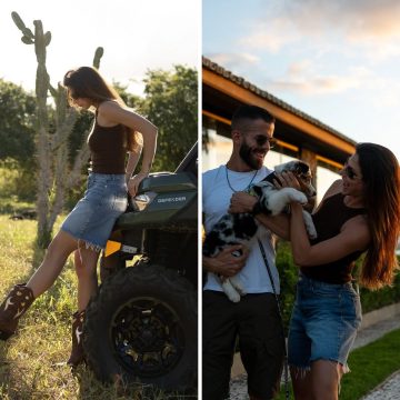 Mari Gonzalez abre álbum de fotos em fazenda de Bell Marques na Bahia