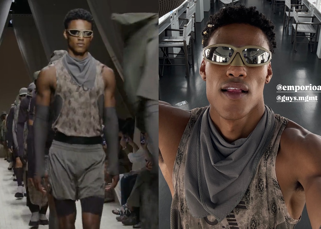 Ex-ambulante, modelo baiano brilha em desfile da Emporio Armani em Milão