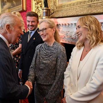 Internacional! Rei Charles se encontra com Meryl Streep, Kate Winslet e David Beckham em evento em Londres