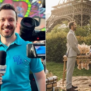 Repórter da Globo se casa ao lado da Torre Eiffel em Paris