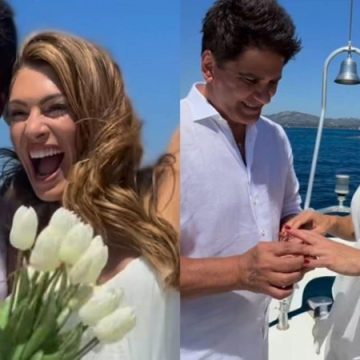 César Filho e Elaine Mickely renovam os votos de casamento na Itália