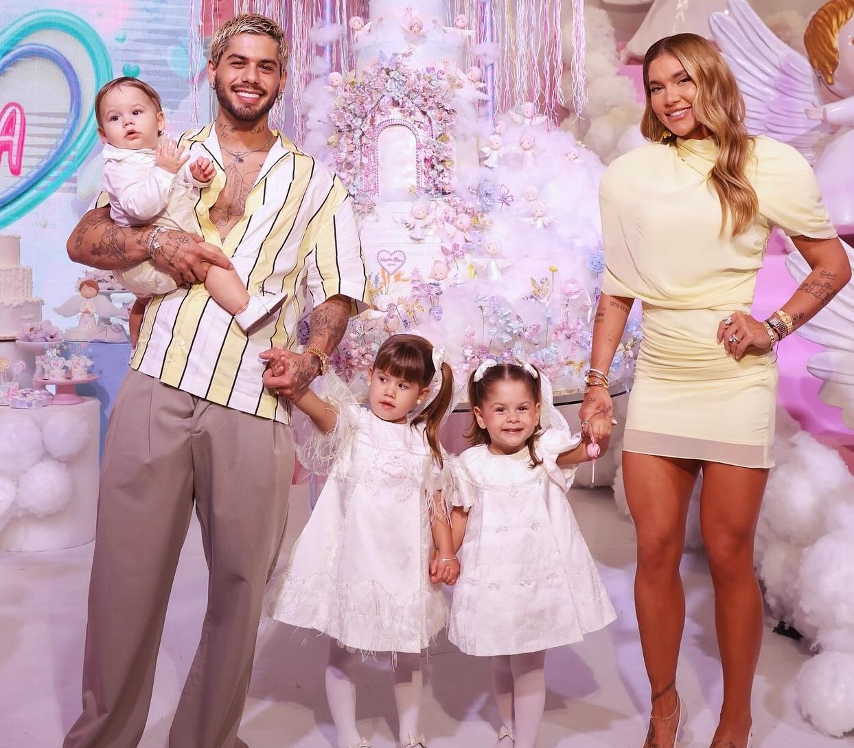 Filhos de Virginia e Zé Felipe usam looks de marca luxuosa para festa; saiba o valor