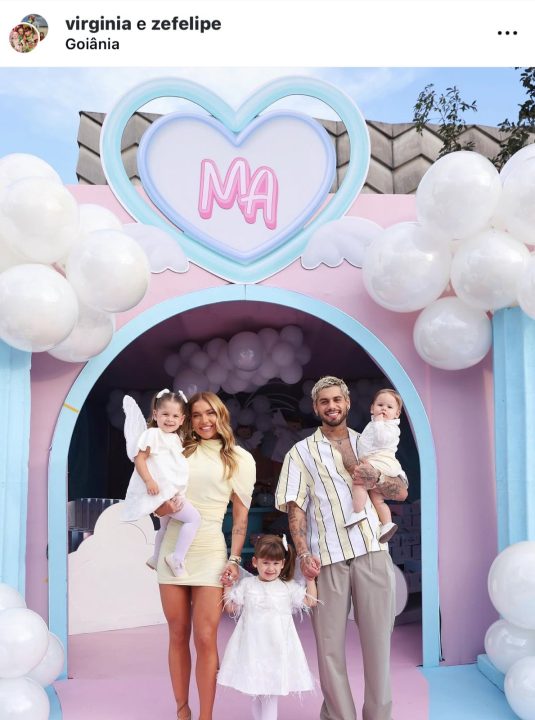 Virginia Fonseca e Zé Felipe fazem post juntos celebrando 4 anos da filha primogênita