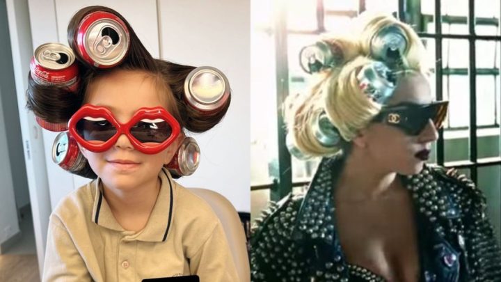 Filha de Sabrina Sato, Zoe diverte ao recriar look de Lady Gaga com latinhas no cabelo