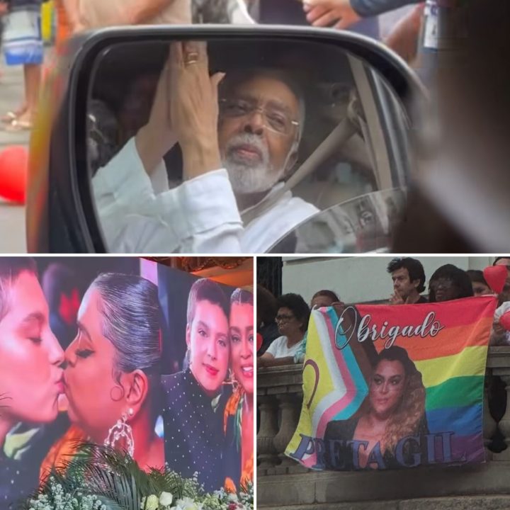 Flor Gil mostra momento emocionante com avô, Gilberto Gil, durante cortejo de Preta Gil