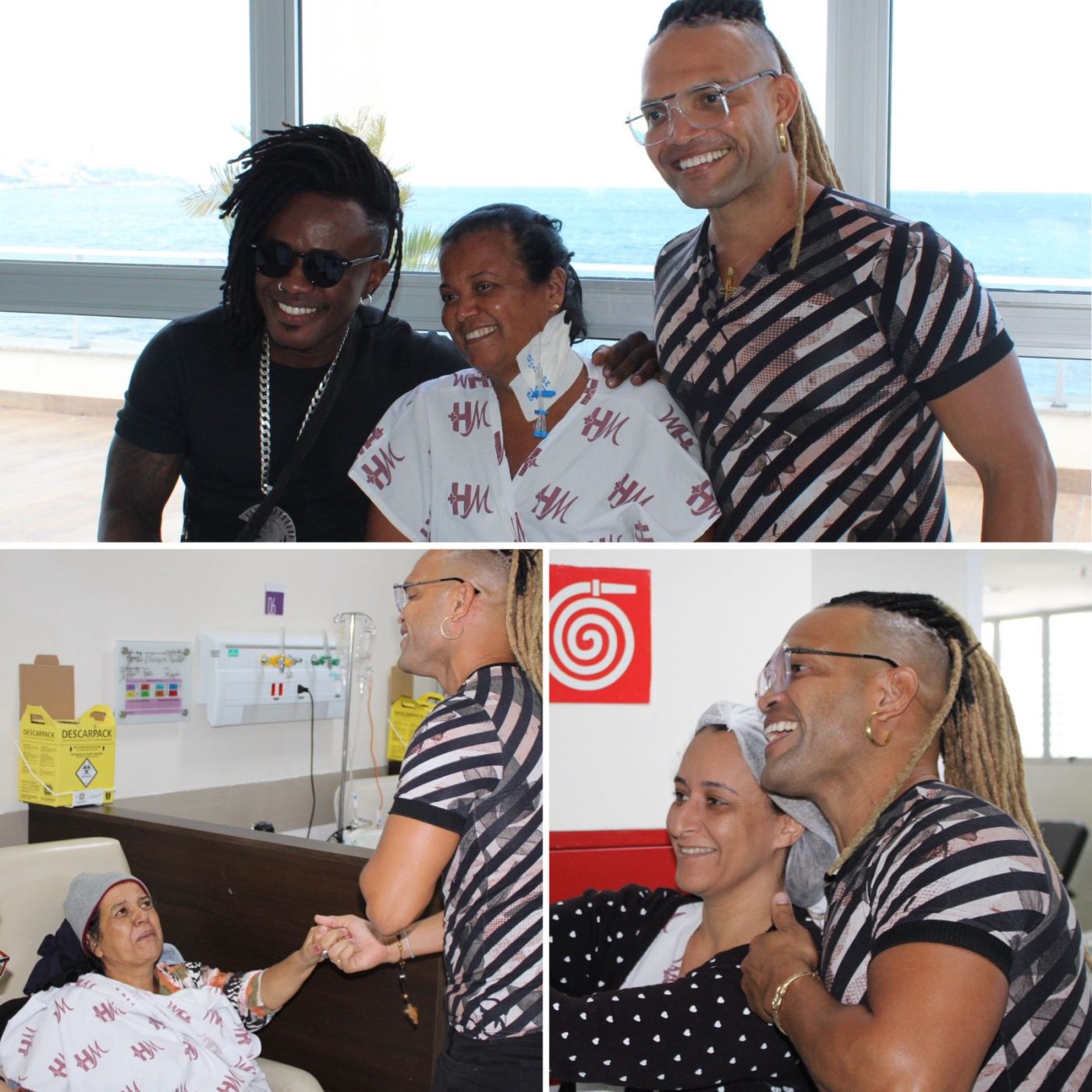 Buja Ferreira, da Timbalada, leva música e emoção a pacientes do Hospital da Mulher em Salvador